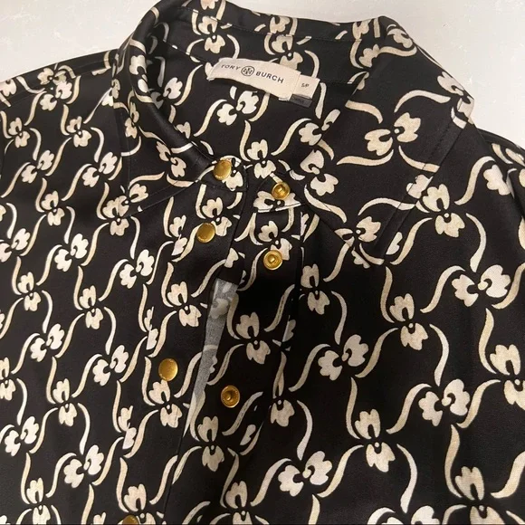 Tory Burch Printed Polo Dress 100% Silk - Picture 6 of 8